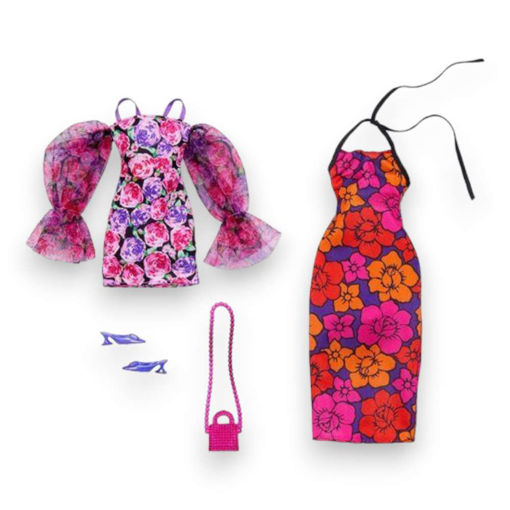 Picture of BARBIE FASHION OUTIFTS DRESS WITH BAGS & HIGH HEELS